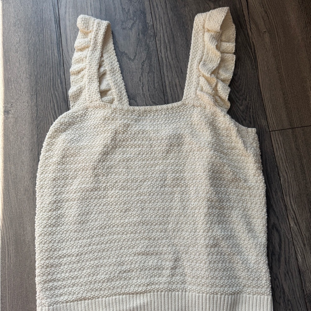 Madewell Crochet Ruffle Strap Women Top